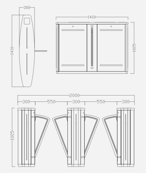 Cổng Flap Barrier Turboo A221A